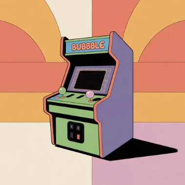 버블버블 오락기 예시 일러스트