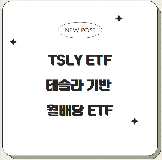 TSLY ETF 테슬라 기반 월배당 ETF
