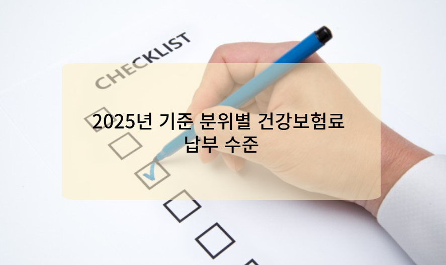 2025년 기준 분위별 건강보험료 납부 수준