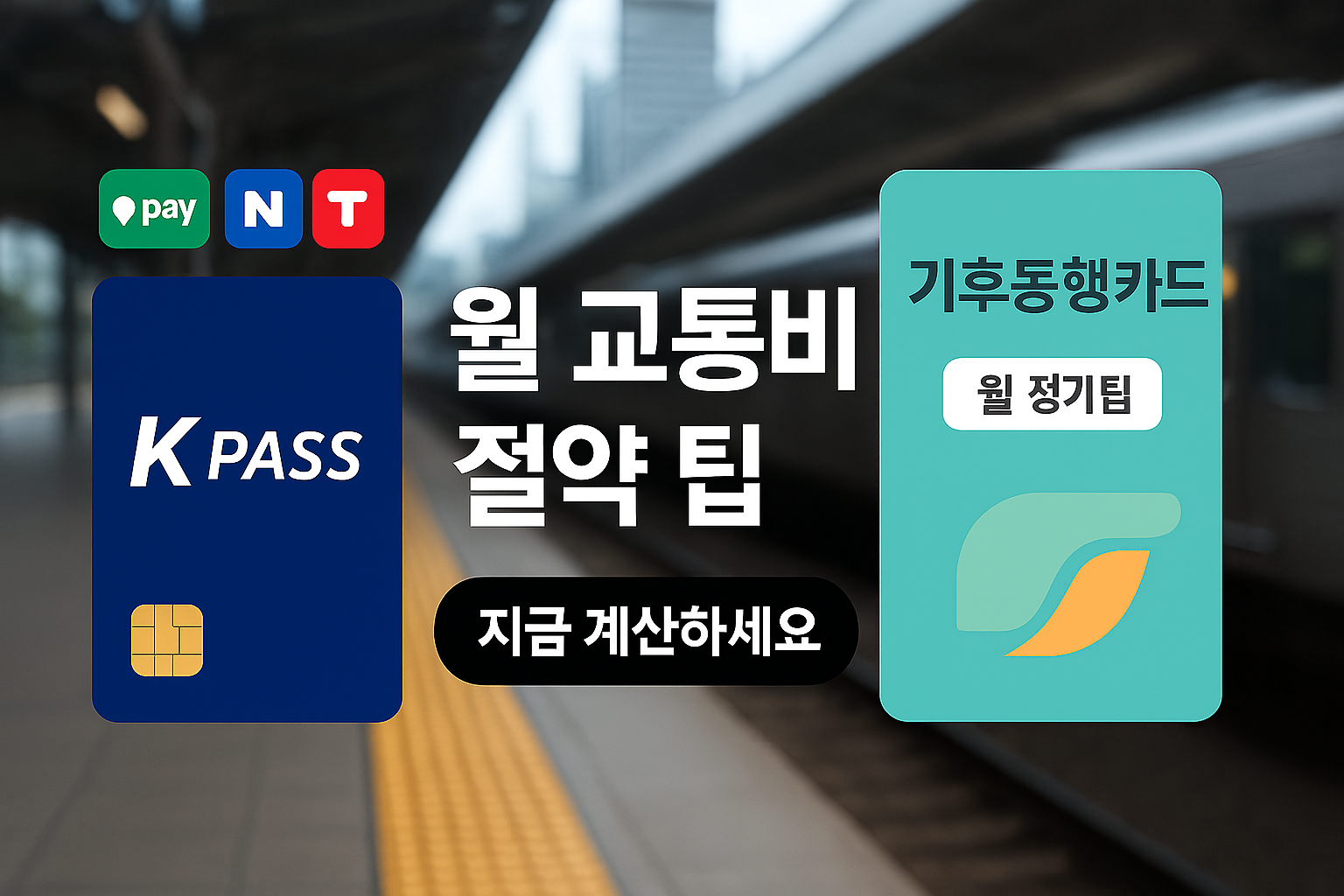 케이패스카드와 기후동행카드 월교통비 절약팁