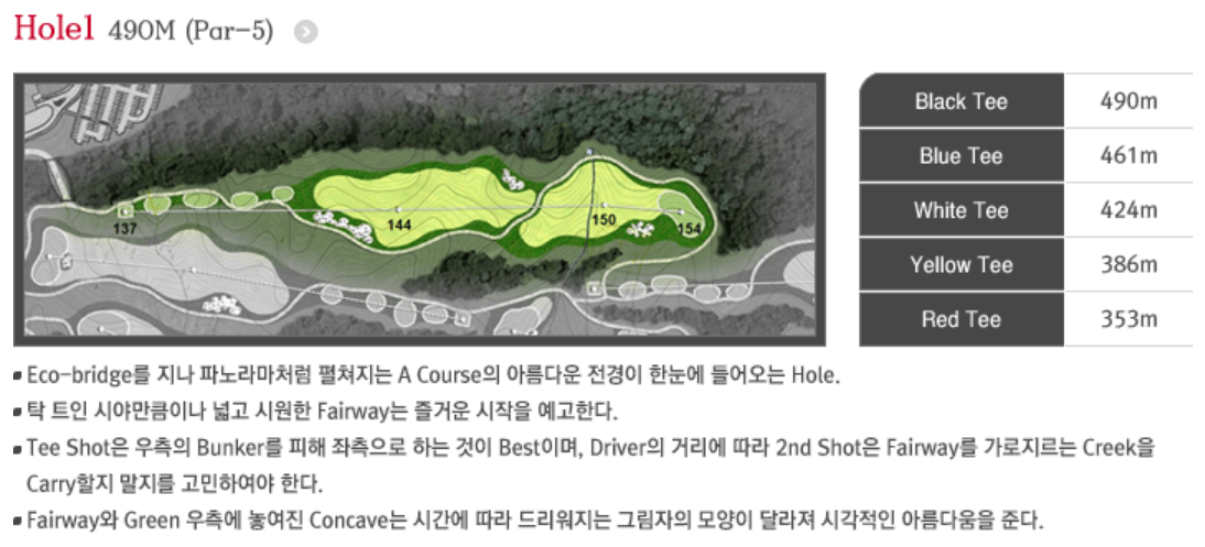 실크밸리 골프클럽 밸리코스 1