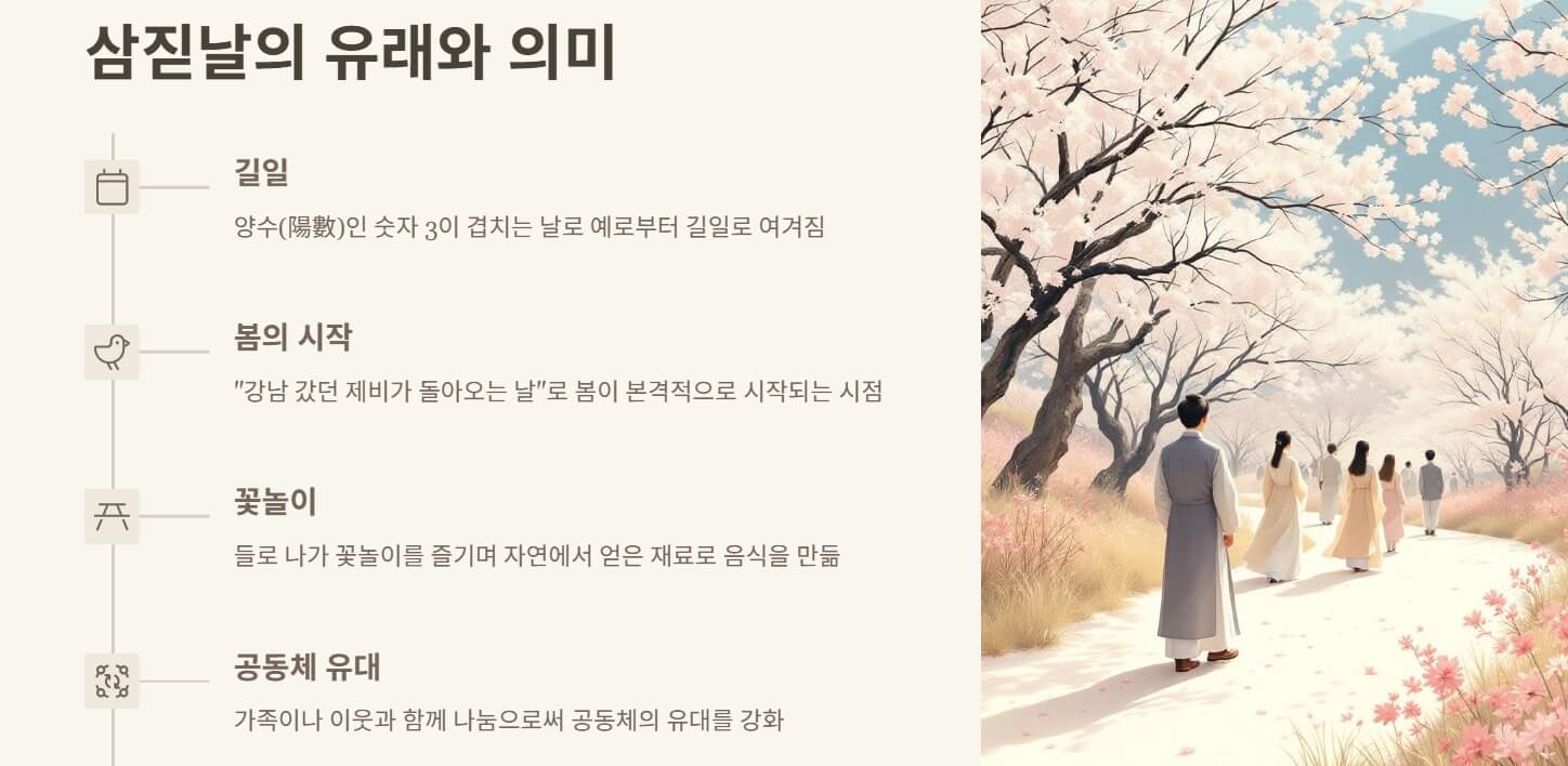 삼월 삼짇날 먹는음식