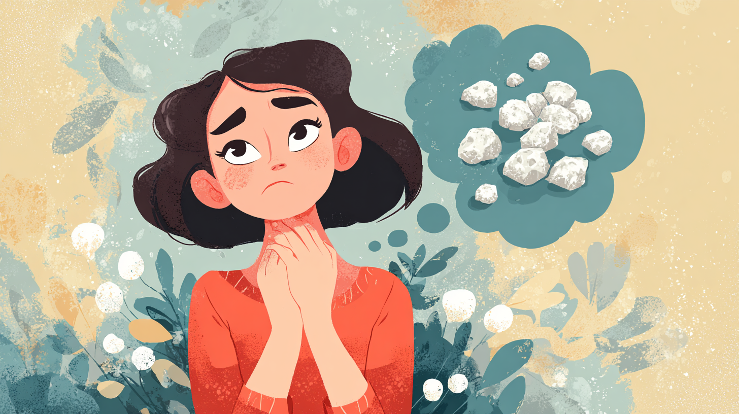 편도에 음식물이 꼈을 때(편도결석)