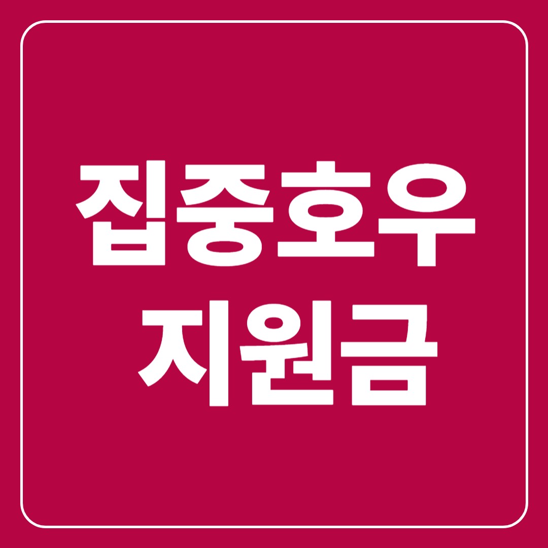집중호우 지원금