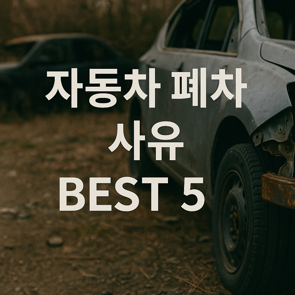 폐차를 고민하는 사람이라면 꼭 알아야 할 자동차 폐차 사유 BEST 5 총정리