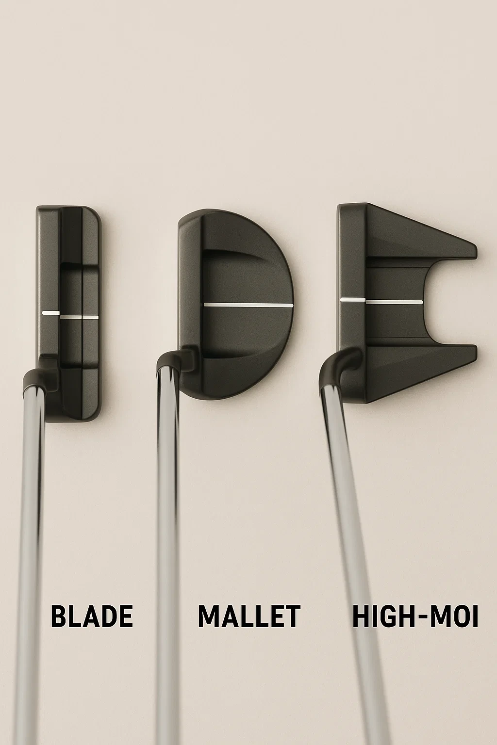 블래이드, 말렛, 하이모이 형태의 퍼터