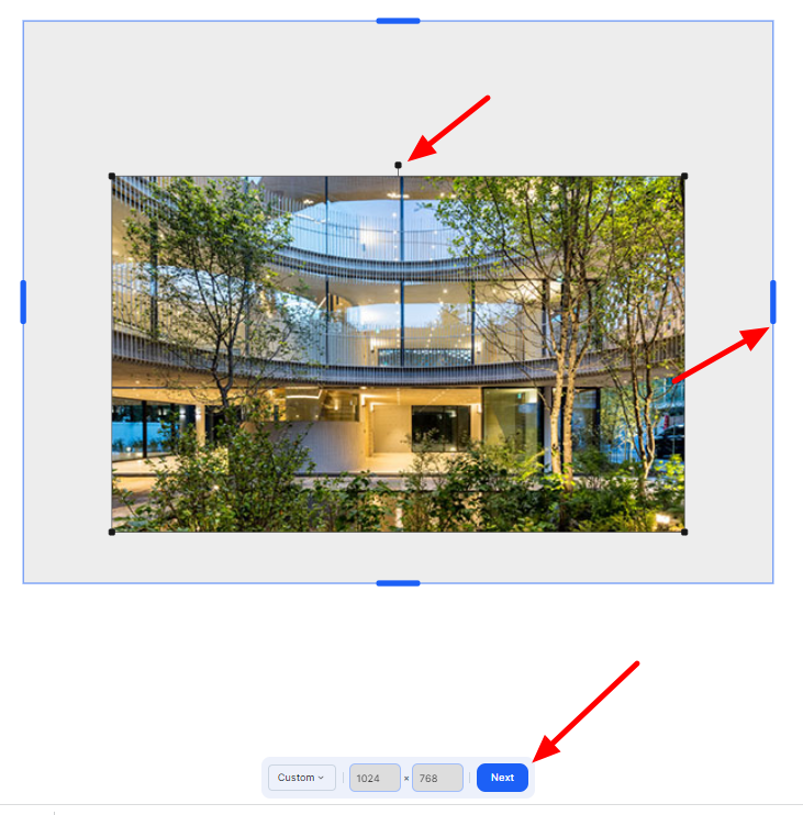 이미지 Uncrop 설정