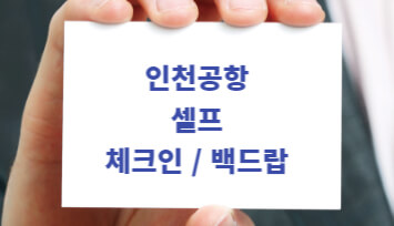 인천공항 셀프 체크인