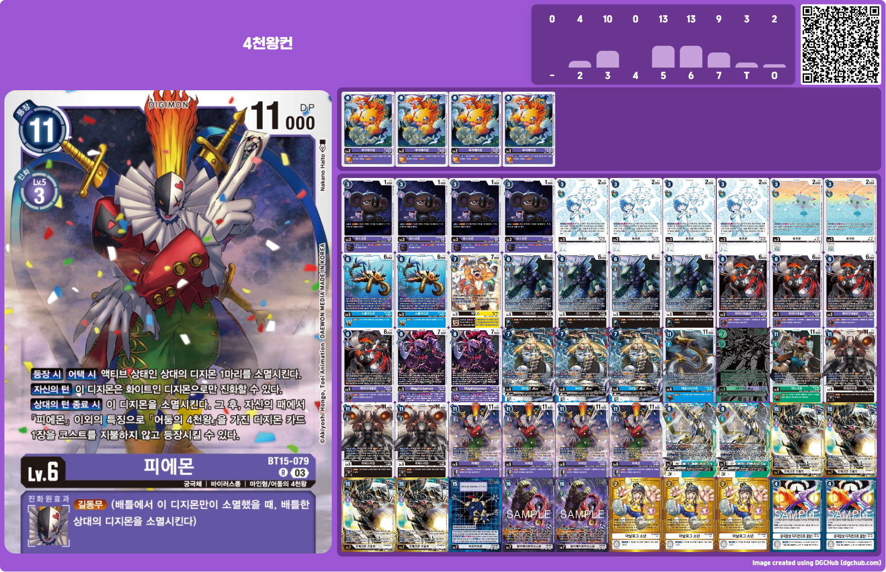 디지몬카드게임 BT17 시크릿 크라이시스 환경 / Reyhan이 사용했던 어둠의 4천왕 덱 리스트