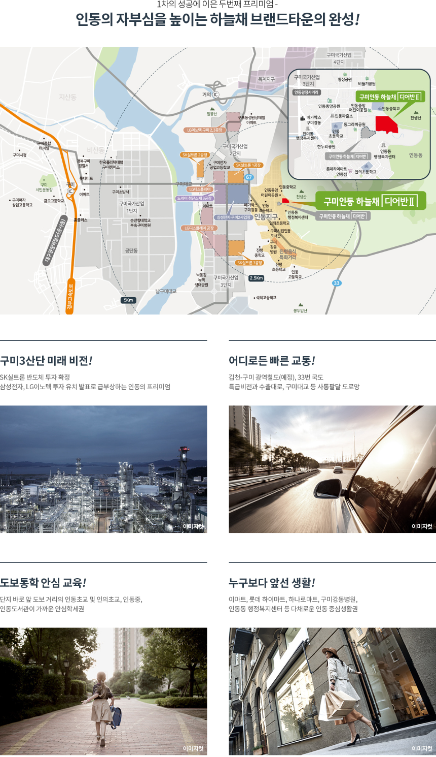구미 인동 하늘채 디어반 2차 입지환경