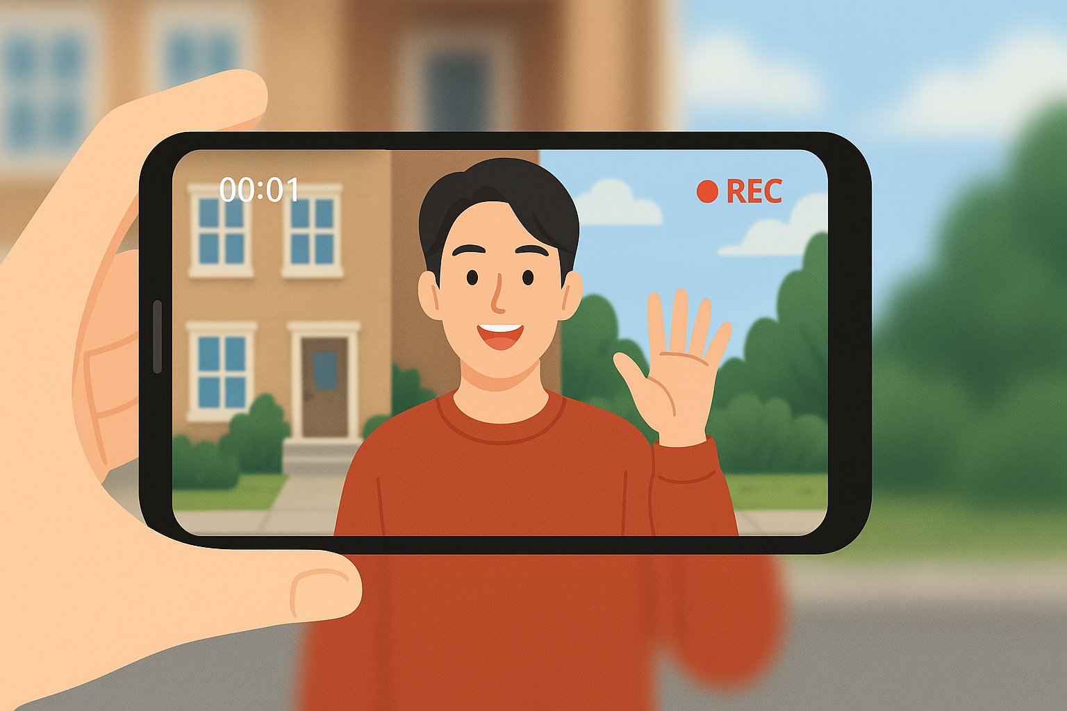 스마트폰브이로그콘텐츠(Ai생성이미지)