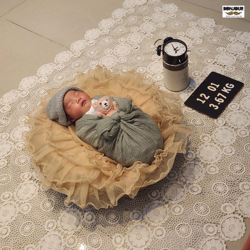 신생아 본아트 촬영, 생후 3주 아기 발달과 탄생의 순간