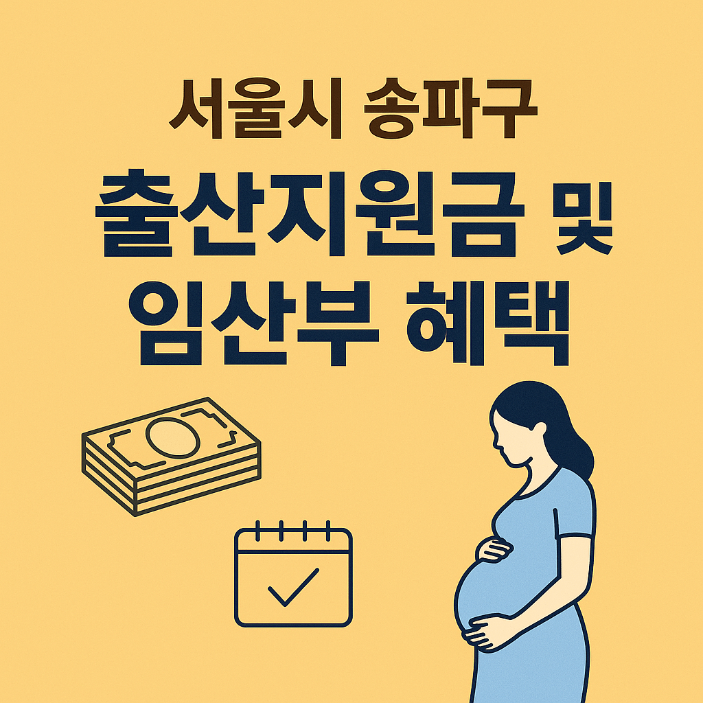 서울시 송파구 출산지원금 및 임산부 혜택