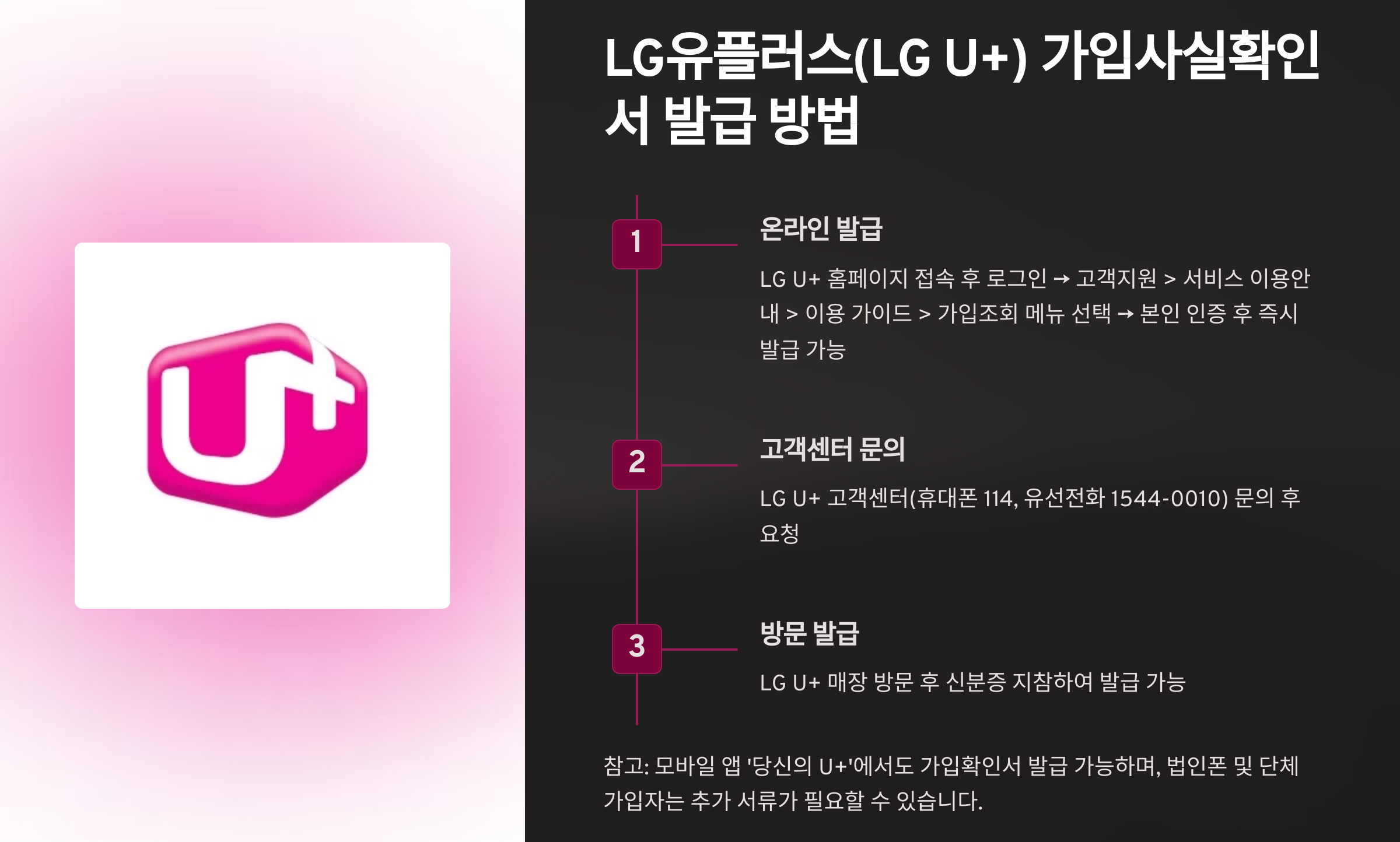 통신사별 가입사실확인서 발급 방법(skt, kt, lg u+, 알뜰폰)