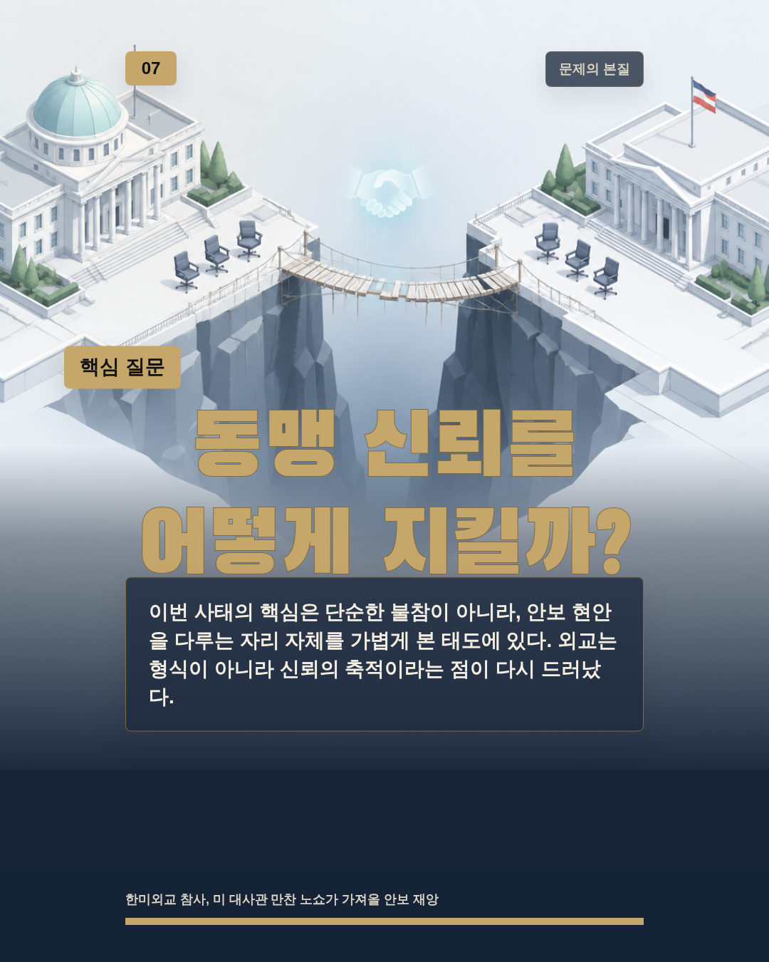 동맹 신뢰를 어떻게 지킬까?