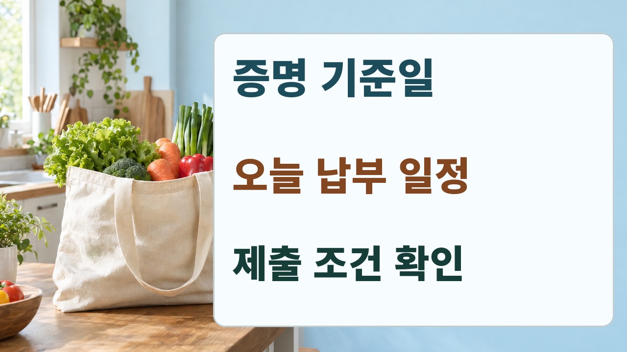 잔액증명 기준일 오늘 납부 일정 제출 조건을 함께 확인하는 체크리스트