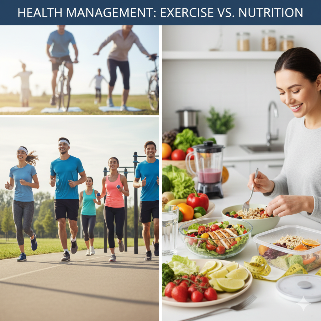 운동 중심 vs 식단 중심 건강관리 비교