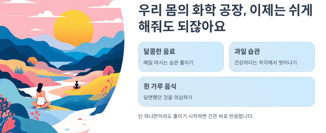 우리 몸의 화학 공장, 이제는 쉬게 해줘도 되잖아요
