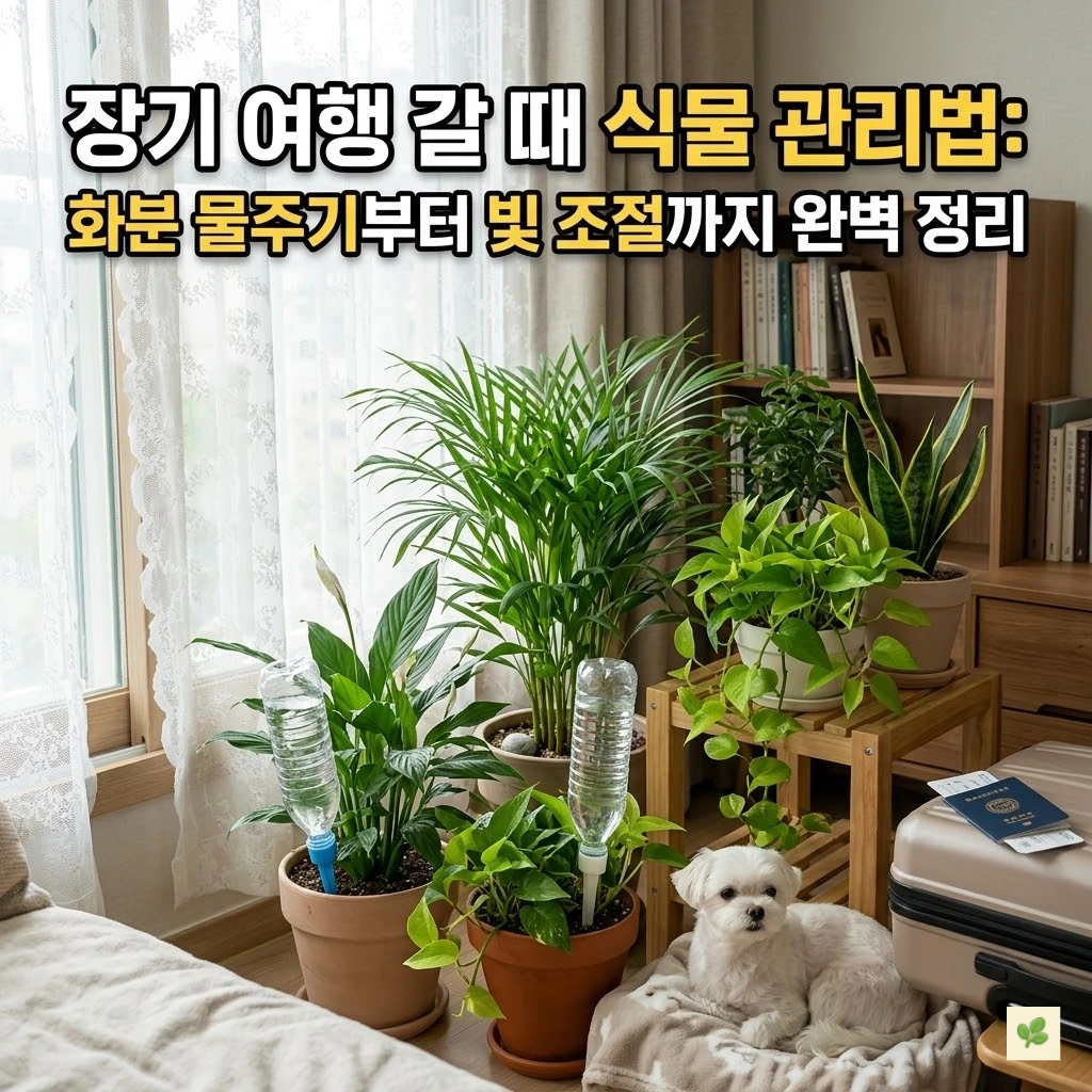 장기 여행 갈 때 식물 관리법: 화분 물주기부터 빛 조절까지 완벽 정리