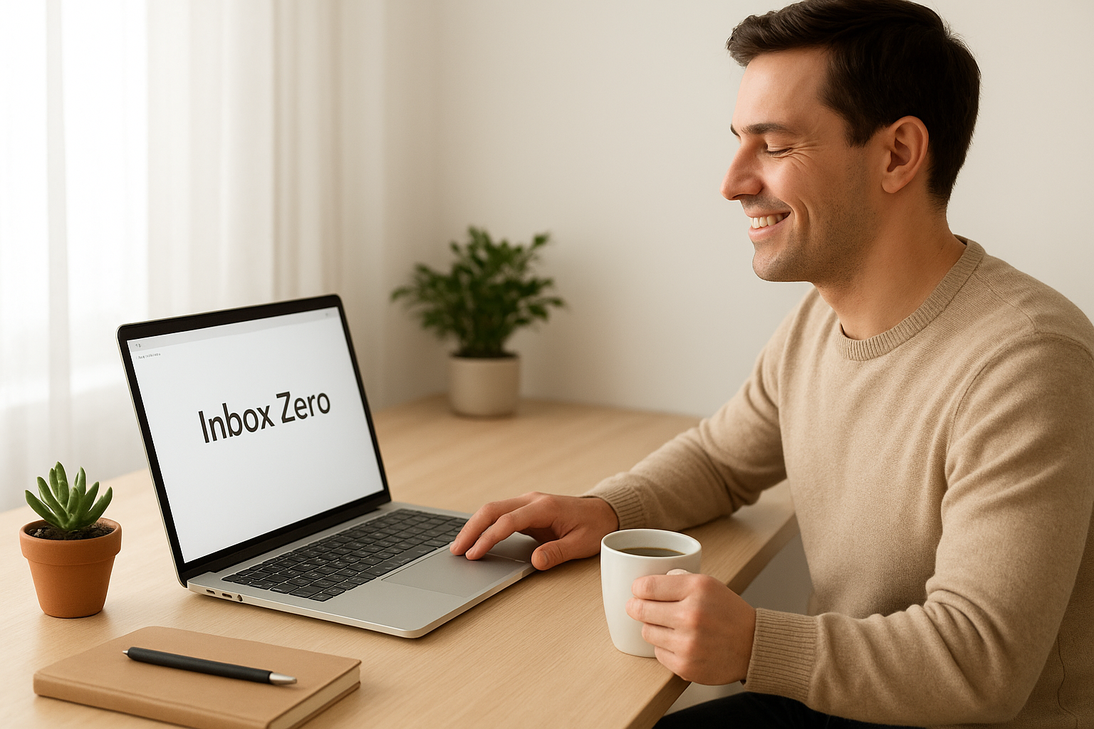 이메일 정리하는 모습