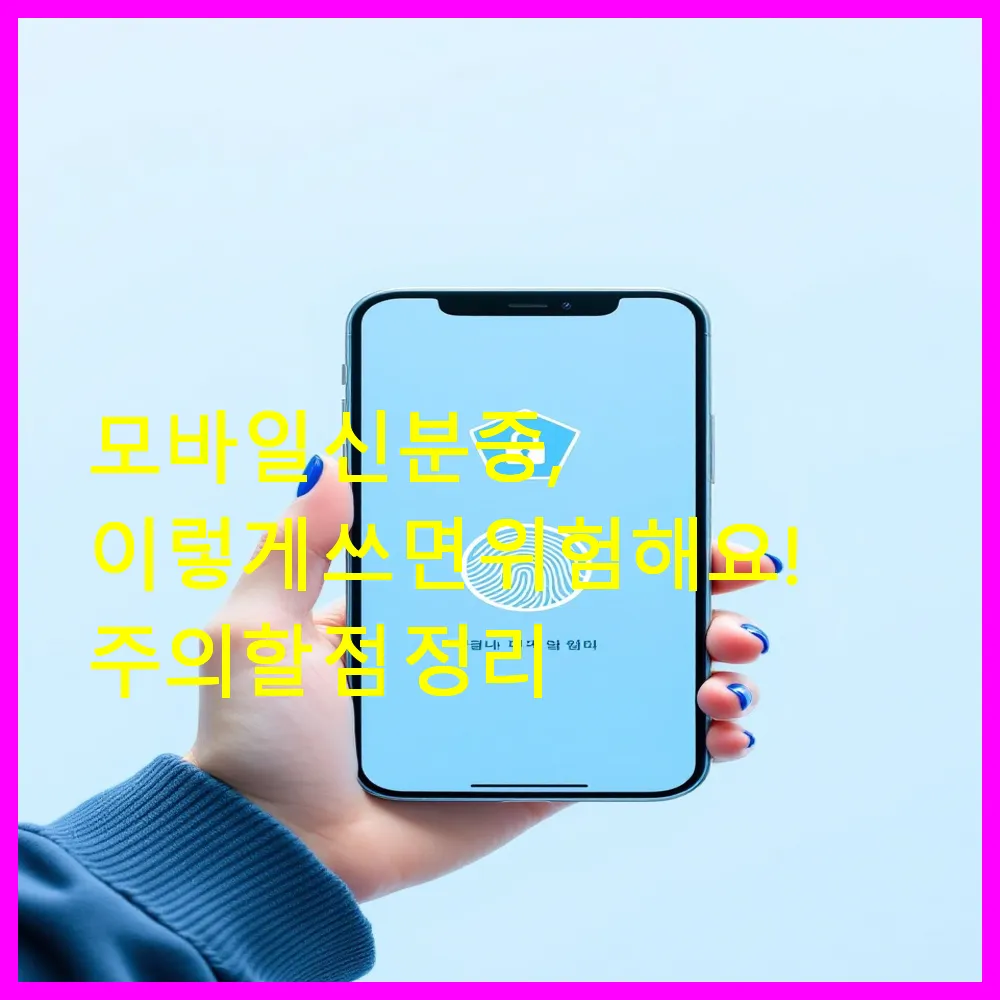 모바일 신분증, 이렇게 쓰면 위험해요! 주의할 점 정리