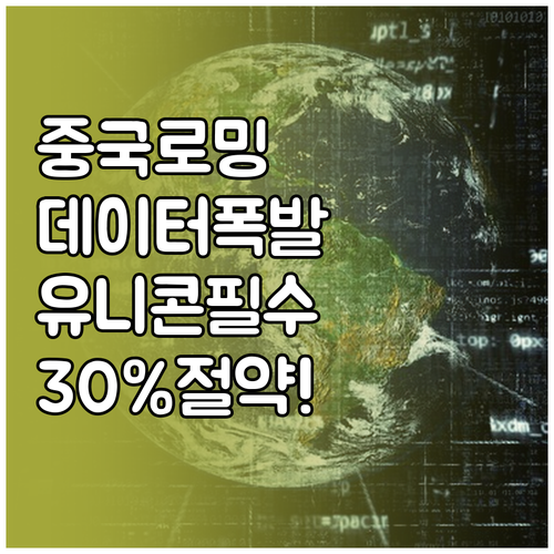 중국 로밍 중 광고 차단으로 데이터 ..