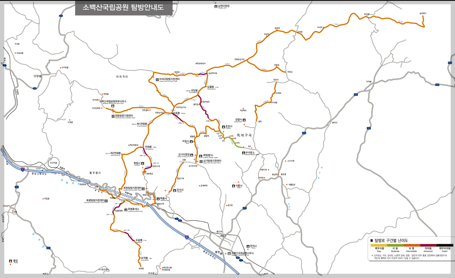 소백산 등산코스. 지도, 추천 등 3분 총정리