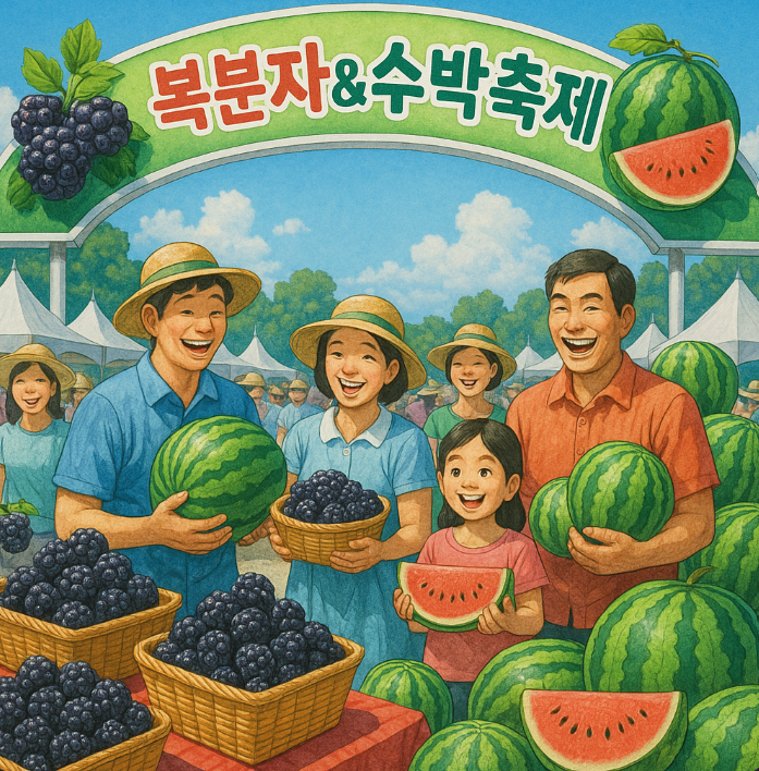 전북 고창 복분자, 수박축제 모습