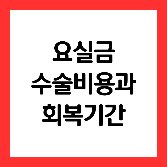 요실금-수술-비용-회복-기간