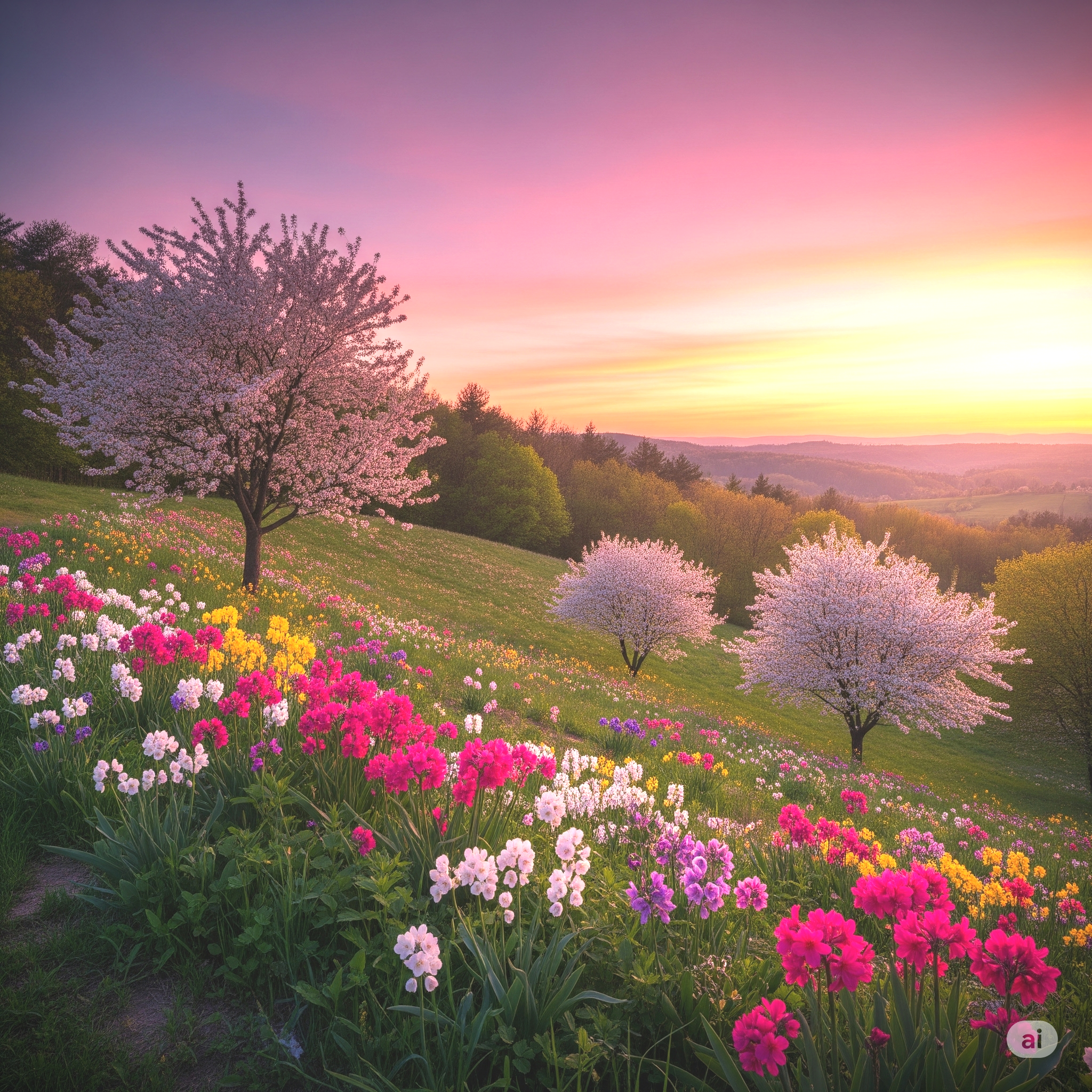 노을 지는 언덕