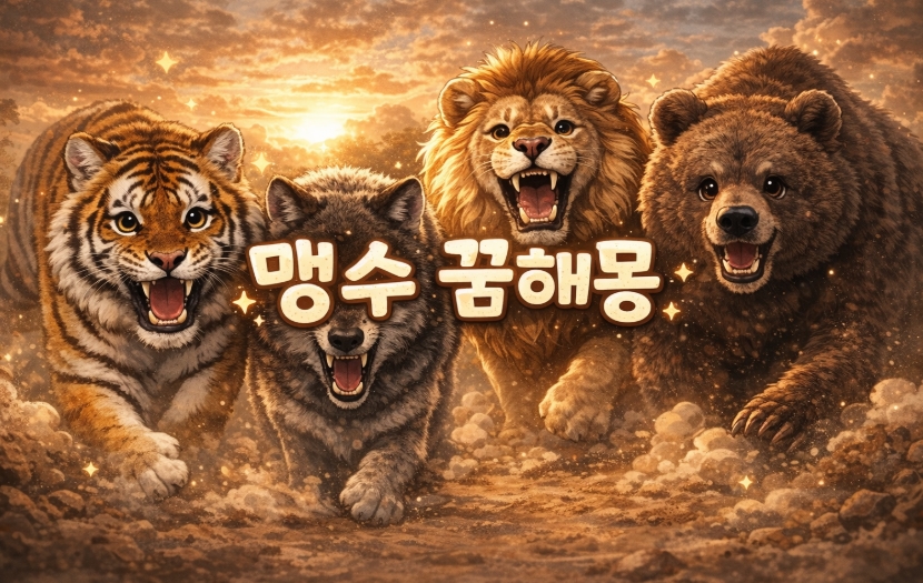 맹수 꿈해몽! 호랑이 사자 늑대 곰 표범 꿈 해몽! 총정리