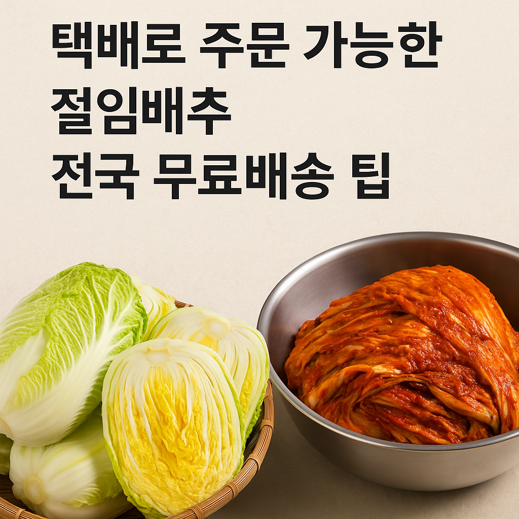 2025 절임배추 공동구매로 20% 절약 가격&middot;배송&middot;신청방법 총정리