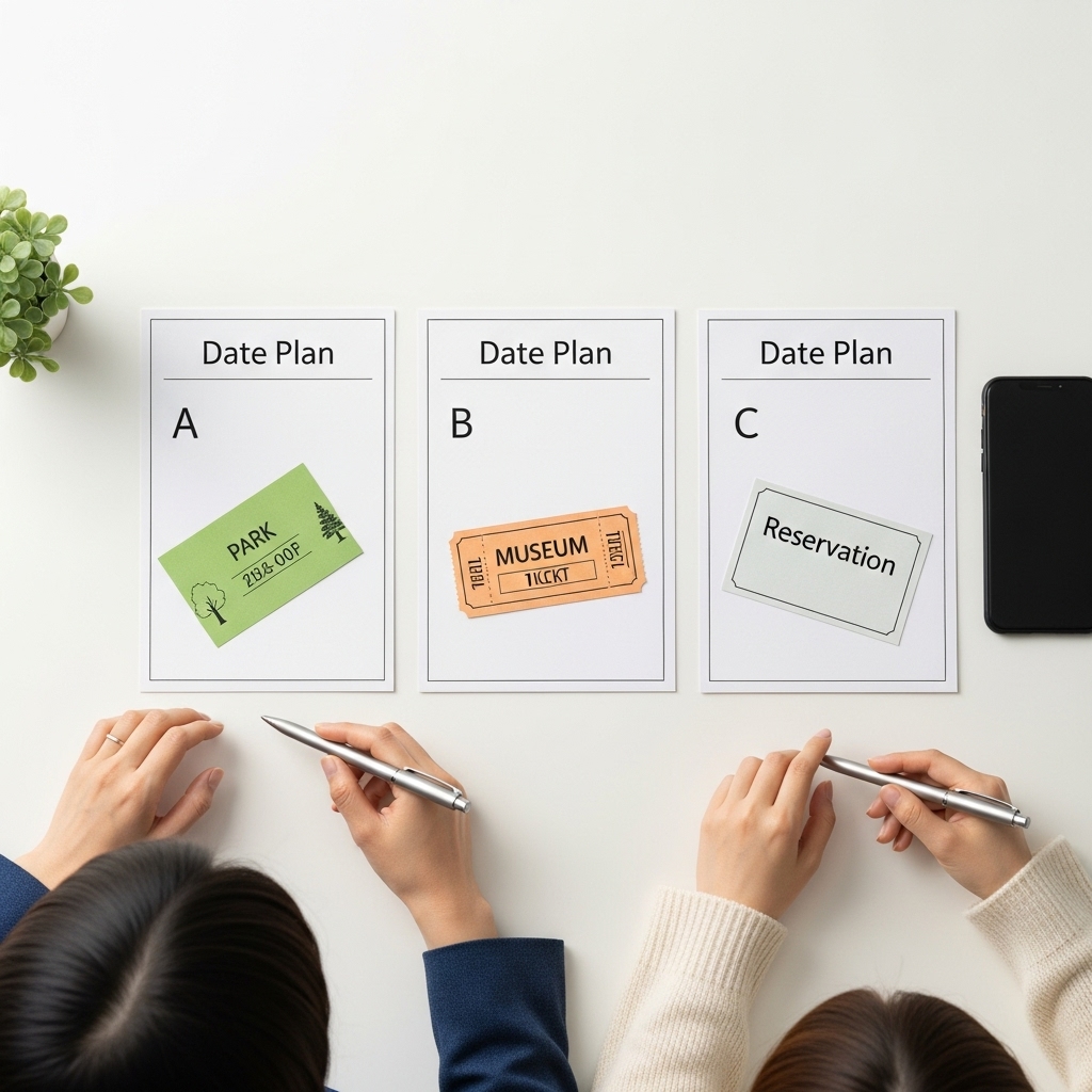 선택지 3개와 지출 시나리오