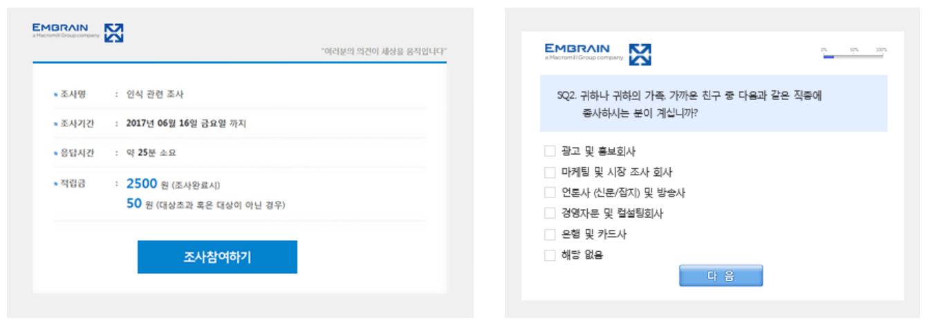 온라인조사 방법 안내 사진입니다.