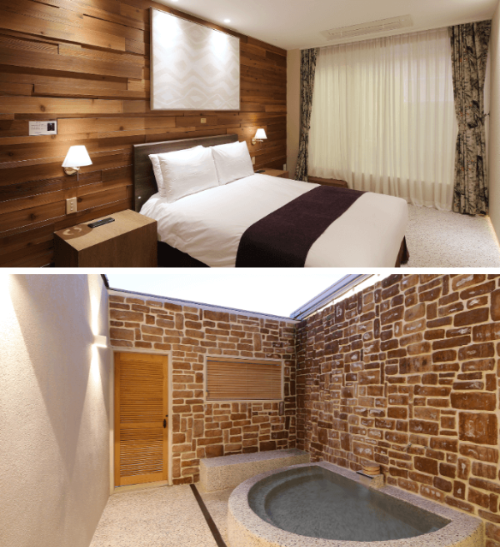 덕구온천 테라스스파 침실 온천탕