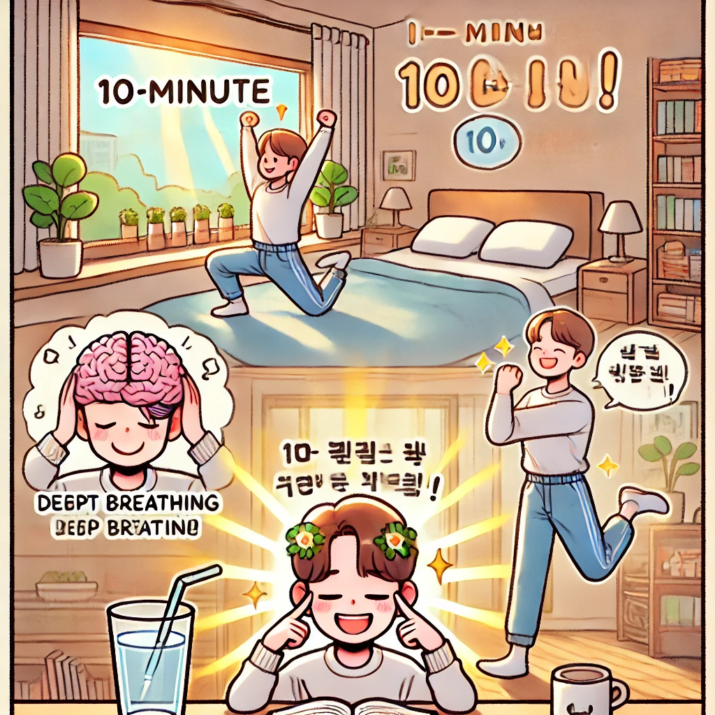 뇌를 깨우는 아침 10분 루틴 – 하루의 집중력을 높이는 비결!