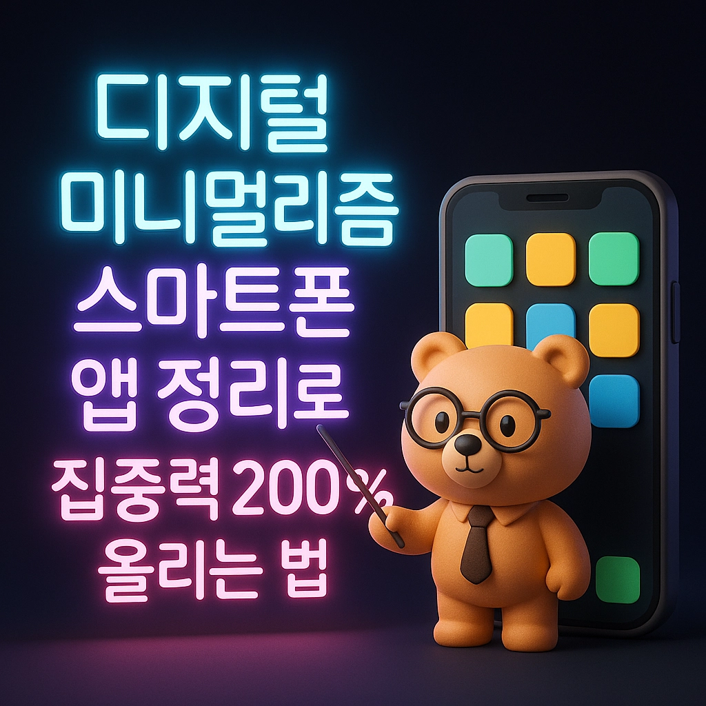 디지털 미니멀리즘 스마트폰 앱 정리로 집중력 200% 올리는 법