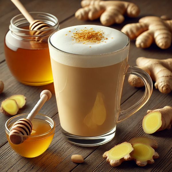 진저 허니 티 라떼