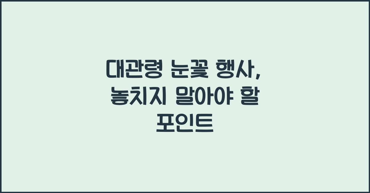 대관령 눈꽃 행사