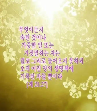 요한계시록 21장 새 하늘과 새 땅 말씀 강해 설교_8