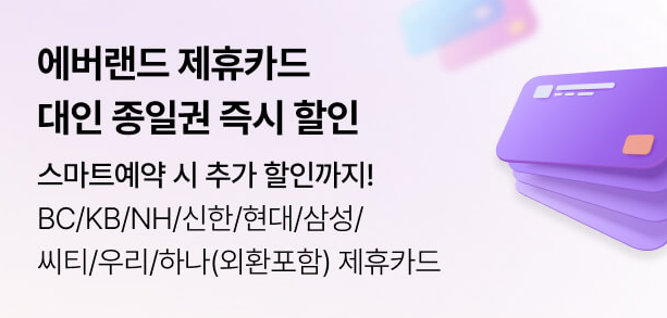 에버랜드 제휴카드 전체