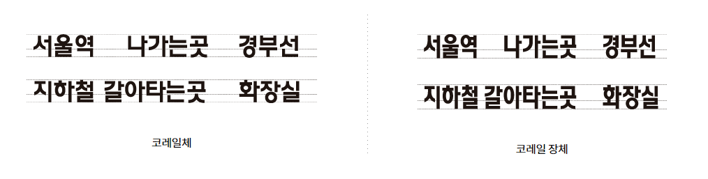 한국철도공사의 코레일체, 코레일둥근체 - 상업용 무료폰트 다운로드