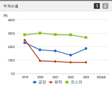 금양 주가 부채비율 (0313)