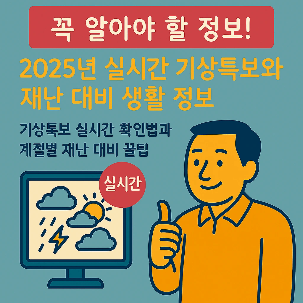 2025년 실시간 기상특보와 재난 대비 생활 정보 - 기상특보 실시간 확인법과 계절별 재난 대비 꿀팁