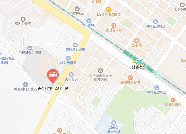 춘천시외버스터미널 위치