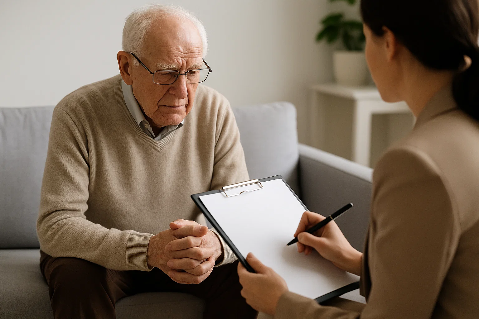 노인 심리상담사 이론 강의 학습 중 모습