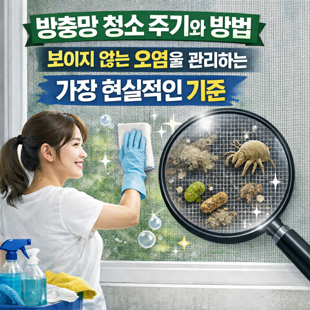 방충망 청소 주기와 방법 &ndash; 보이지 않는 오염을 관리하는 가장 현실적인 기준