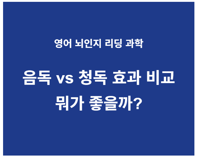 음독과 청독 효과 비교