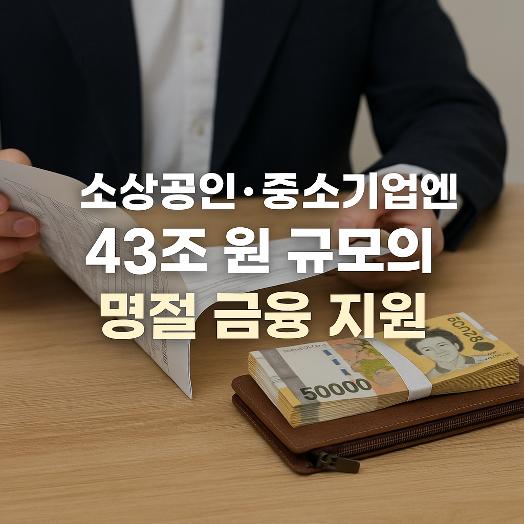 소상공인·중소기업 명절 금융지원 43조 원, 자금난 해소와 매출 회복의 결정적 기회
