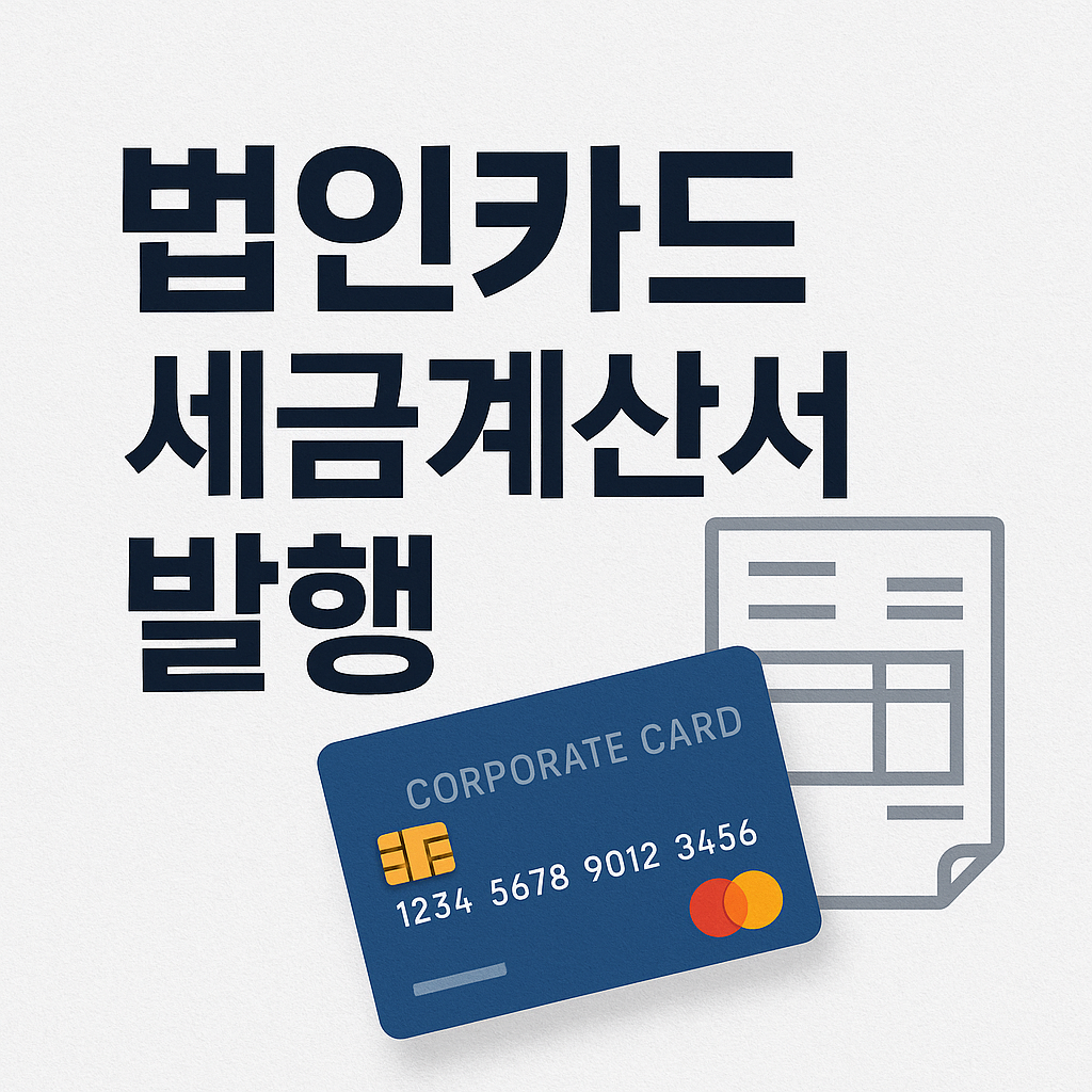 법인카드 세금계산서 발행